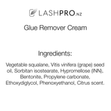 Eyelash Extension Glue Remover Cream Ingredients Lash Pro NZ