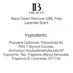 IB Ibeauty Glue Remover Cream Nano Lavender MSDS Ingredient List NZ