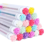 Mascara Wand Storage Tube Clear Flower Mixed Colours NZ