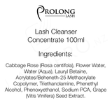 Prolong Lash Extensions Cleanser Concentrate 100ml Ingredients List