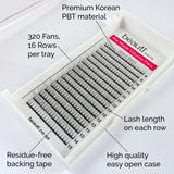 3D Premade Volume Fans Lashes NZ Short Stem - C Curl