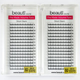 Beauti Lashes 5D Pre-Made Lashes NZ Short Stem - C Curl