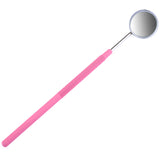 Eyelash Extension Mirror Handheld Tool Round Pink
