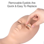 Lash Extension Mannequin Head With Eyelids Practice NZ