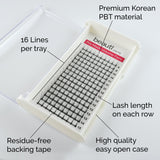 Mixed Lash Tray 7D Pre-Made Volume Fans D Curl NZ
