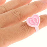 Pink Heart Shaped Disposable Glue Rings For Lash Extensions 25 Pack NZ