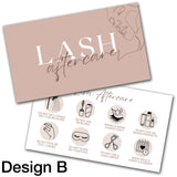 Eyelash Extension Client Aftercare Instruction Cards NZ