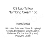 Ingredients list for Cslab Tattoo Numbing Cream NZ