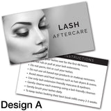 Lash Extension Client Aftercare Cards NZ