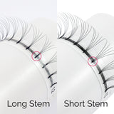 Eyelash Extension Pre-Made Fan Long vs Short Stem NZ