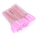 Disposable Eyelash Brush Eyelash Extension Spoolies Pink Glitter NZ