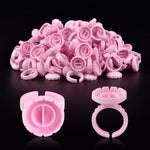 Disposable Flower Glue Rings For Eyelash Extensions 25 Pack Pink NZ
