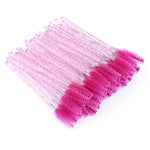 Disposable Mascara Wands 50 Pack Hot Pink Glitter NZ