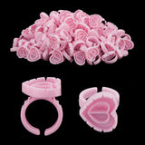 Disposable Pink Heart Lash Glue Rings For Eyelash Extensions NZ