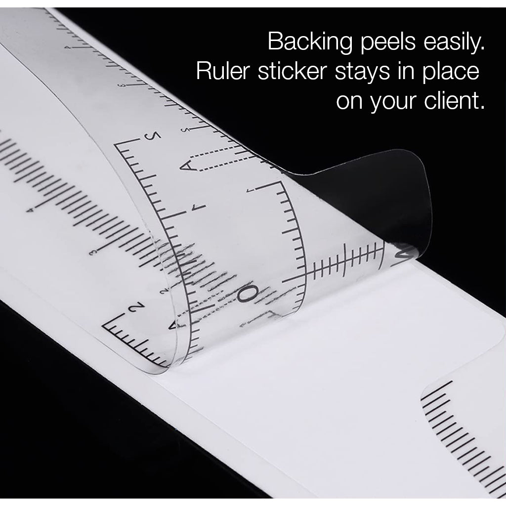 Transparent Ruler Sticker Nz Eyebrow Mapping Ruler Stickers - Disposable – Lash Pro NZ