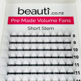Eyelash Extension Supplies NZ 5D Premade Fan Short Stem - C Curl