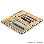 Large Tweezer Case for Eyelash Extensions PU Leather Gold NZ