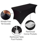 Lash Bed Trade Table Cover For Catering Black NZ