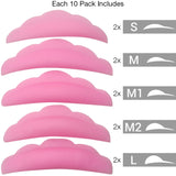 Lash Lift Silicone Shield Pads 5 Sizes Pink NZ