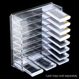 Lash Tray Organiser Storage For Eyelash Extensions Clear Acrylic 24 Trays NZ