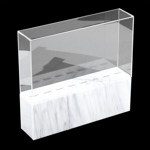 Lash Tweezer Holder With Lid White Marble NZ